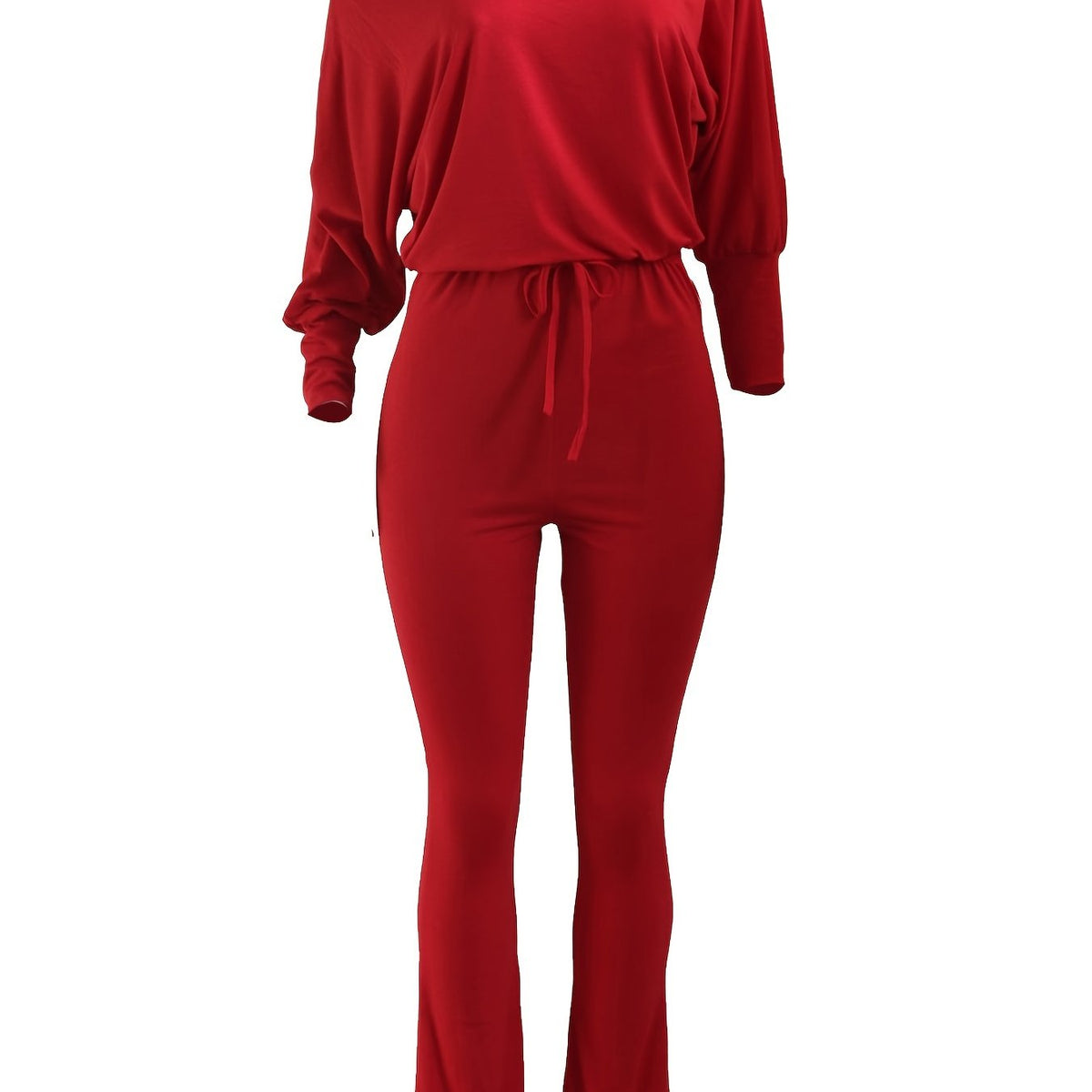 Batwing Sleeve Drawstring Jumpsuit for Women