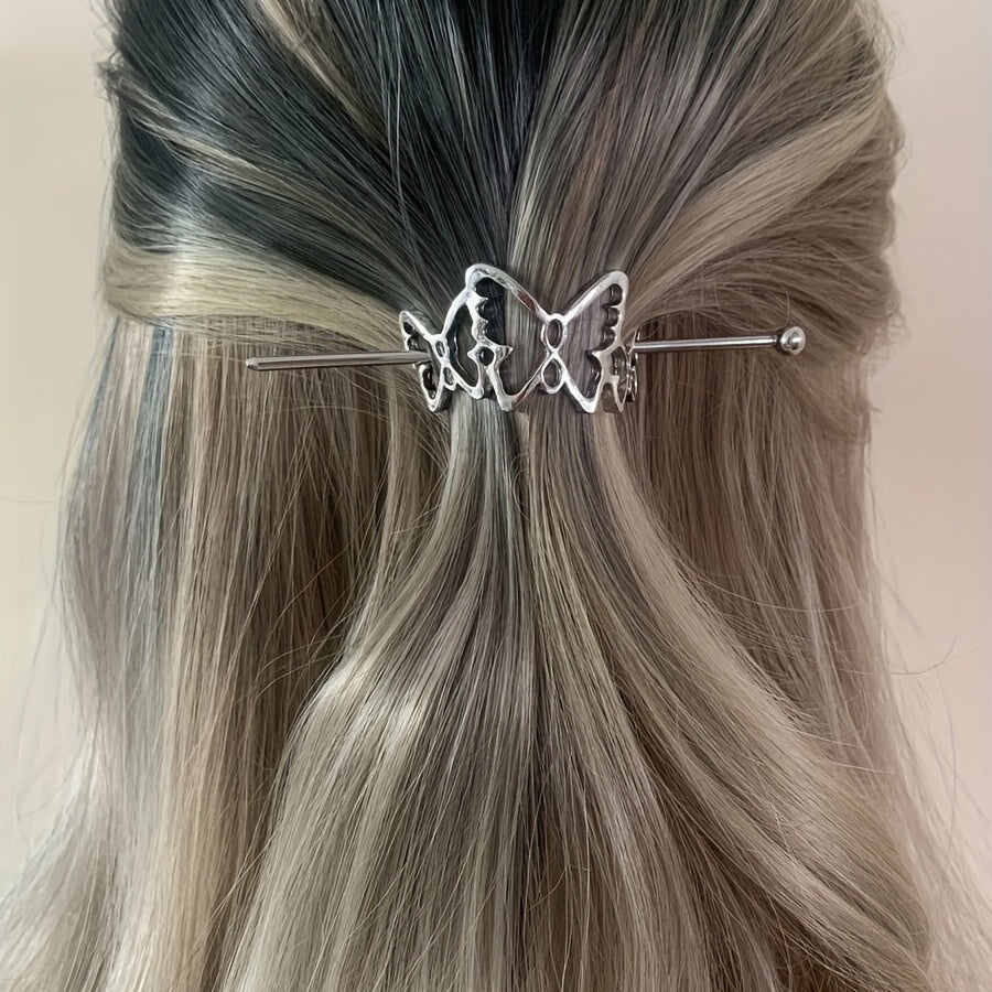 Butterfly Hair Slide Stick Hair Pin Barrette Hair Bun Maker Clip