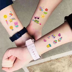 Animal Food Star Sun Tattoo Stickers - Birthday Party Temporary Tattoos