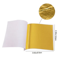 100 Sheets Gold Silver Foil Paper Leaf Gilding DIY Art Craft Paper