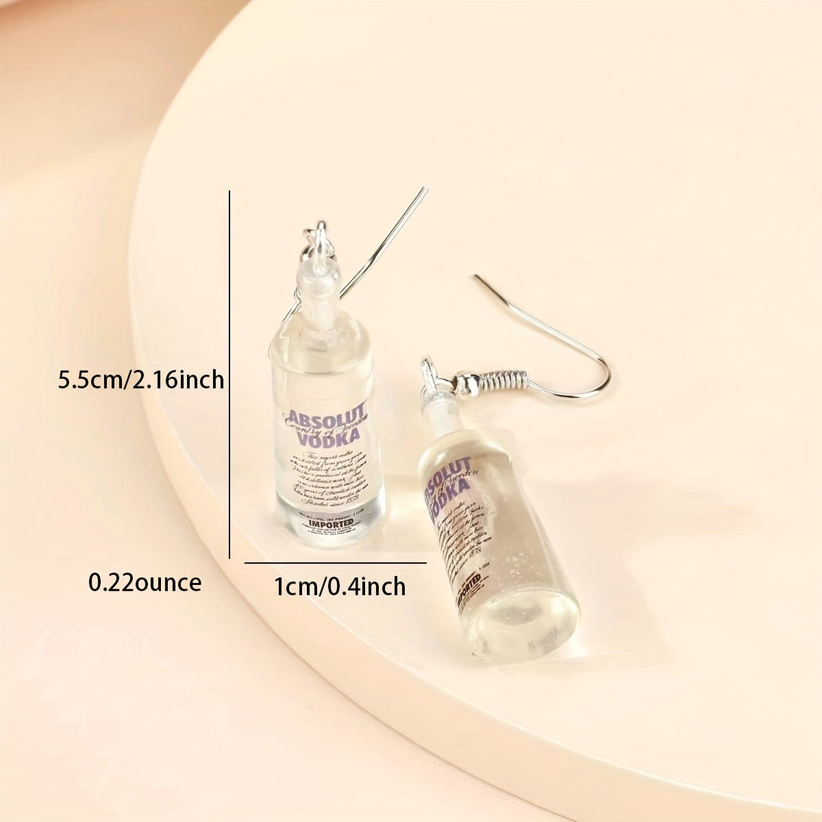 Resin Wine Bottle Hook Earrings Creative Gift For Women Girls
