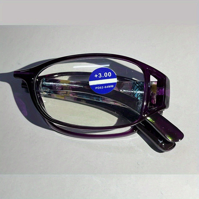 Print Flower Anti Light Blocking Reading Glasses For Women