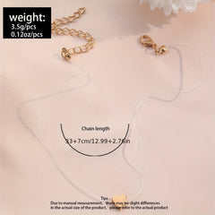 Heart Pendant Necklace with Transparent Fishing Line