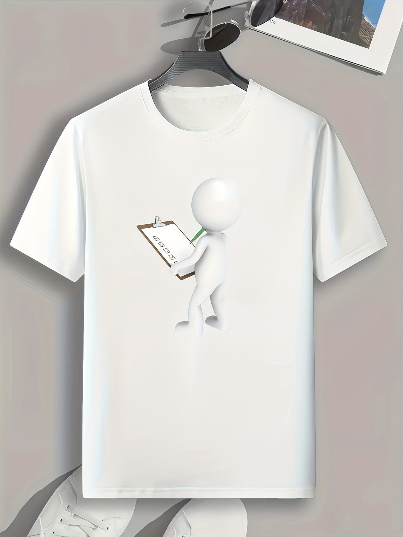 Cartoon Pattern Print Men's Comfy T-shirt