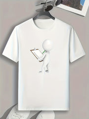Cartoon Pattern Print Men's Comfy T-shirt