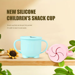 Silicone Baby Snack Cup Portable Container with Lid
