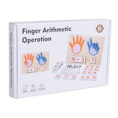 Wooden Finger Counting Board Math Toy for Toddlers 3-6 Years