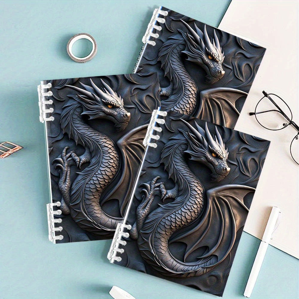 Dragon Carving Notebook Durable Hardcover Perfect Students & Professionals