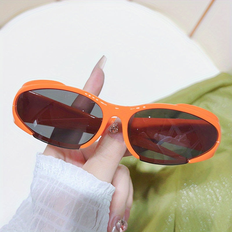 Y2K Wrap Around Sports Sunglasses Mirrored UV400 Shades
