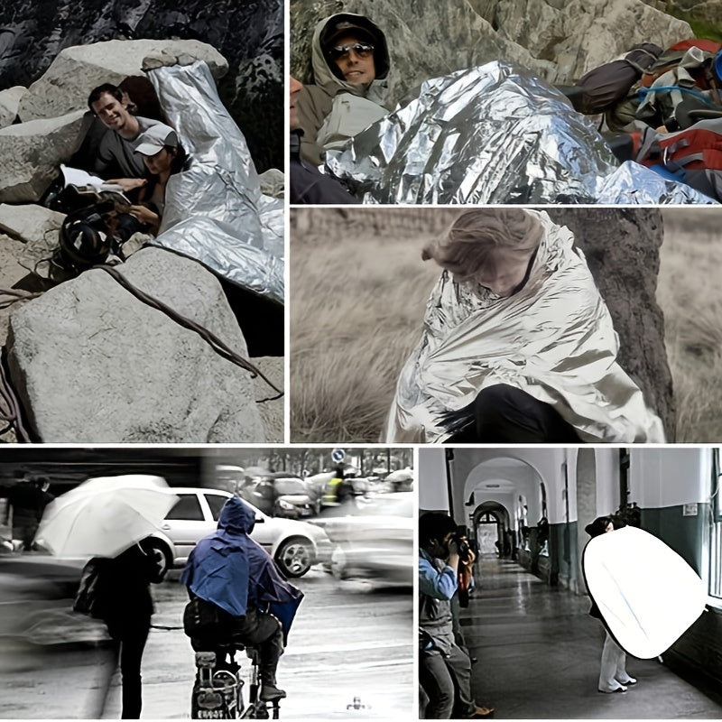 4pcs Emergency Insulation Blanket Foil Space Blanket Outdoor First Aid Camping