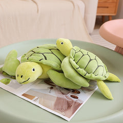 Green Turtle Plush Toy for Nature Playtime Nursery Decor