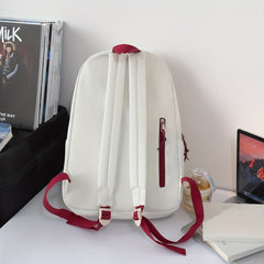 Smile Face Large Capacity Backpack Nylon Durable Lightweight School Travel Bag