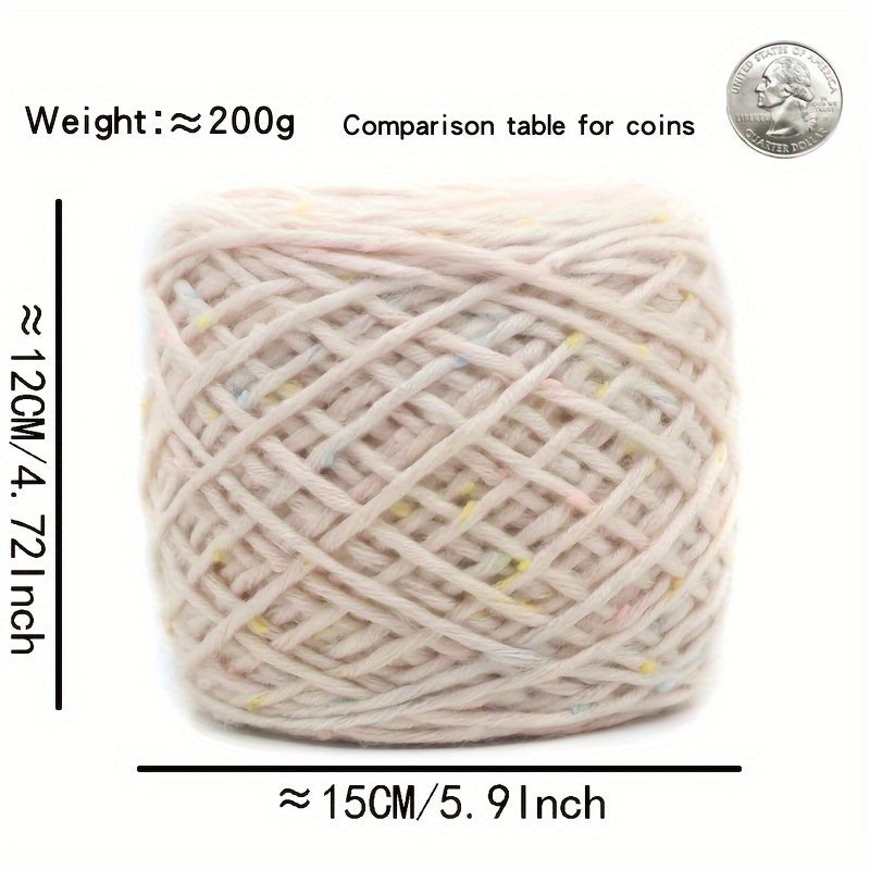 2pcs Dot Mohair Yarn Soft & Skin-friendly for Crocheting
