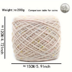 2pcs Dot Mohair Yarn Soft & Skin-friendly for Crocheting