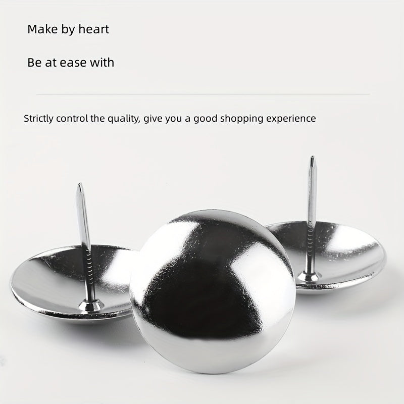 100pcs Large Silvery Thumb Tacks Round Head Office Classroom Use