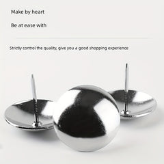 100pcs Large Silvery Thumb Tacks Round Head Office Classroom Use