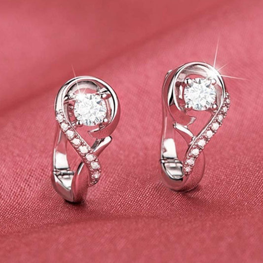925 Silver Zircon Earrings For Women Wedding Jewelry