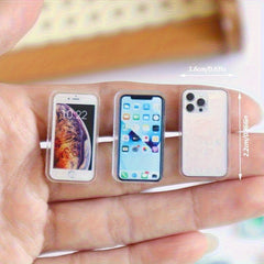 1:12 Scale Mini Phone Models, Galaxy Floral Abstract Themes, Durable PVC Props