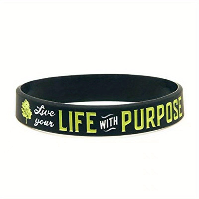Silicone Inspirational Quote Bracelet - Motivational Rubber Wristband