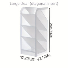 360 Rotating Pen & Brush Holder Frosted Desktop Storage