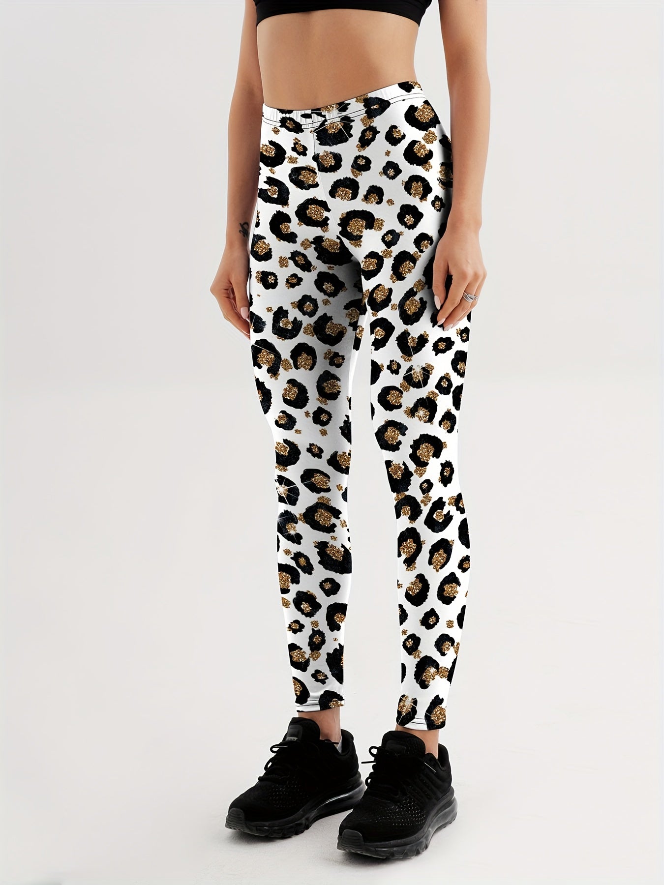 Leopard Print Lip Lifting Yoga Leggings Activewear