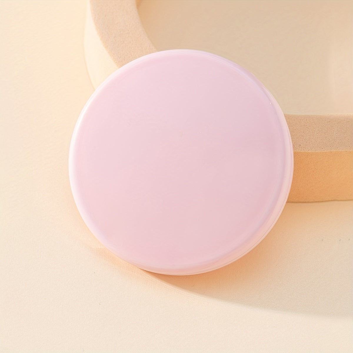 Pink Round Folding Compact Mirror Double Side Style Cosmetic Touch up Mirror