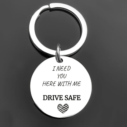 1pc 18inch DRIVE SAFE Keychain Gift From Mom Dad To Son Daughter Friends