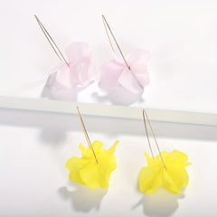 Exaggerated Flower Boho Dangle Earrings Resin Jewelry Female Gift
