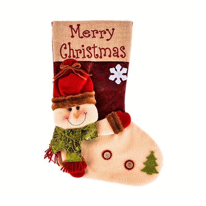 Christmas Socks Santa Claus Snowman And Elk Socks Candy Bags