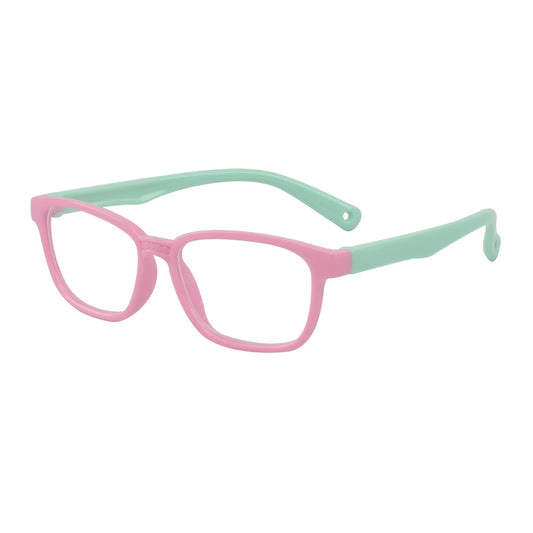 Girl's Square Frame Light Blocking Glasses Age 3-10 Anti Glare & Eyestrain