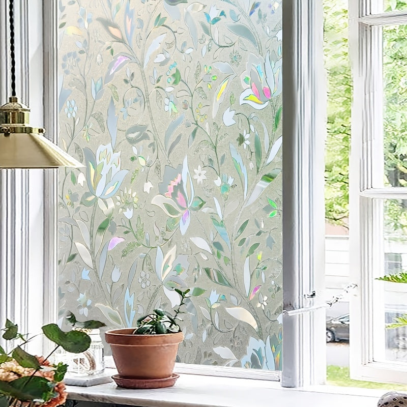 3D Stained Glass Window Film Decorative Privacy Covering