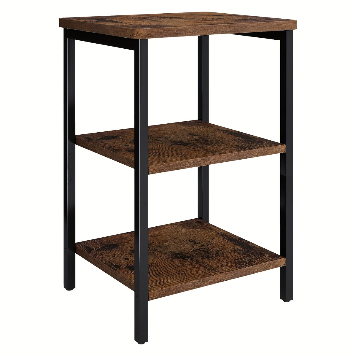 Rustic Brown Three Tiered Side Table