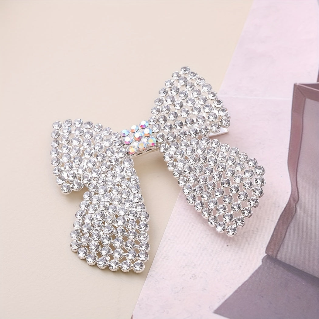 Rhinestone Boe Hair Clip Glitter Duck Billed Clip for Hair Bang Braids