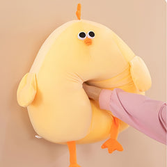 Yellow Chicken Stuffed Toy Comfort Doll Throw Pillow