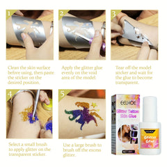 Waterproof Glitter Glue for Body Face & Skin - Halloween Carnival Makeup