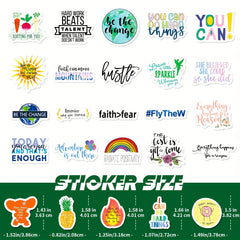 50pcs Inspirational Affirmation Stickers Waterproof Motivational Quote Stickers