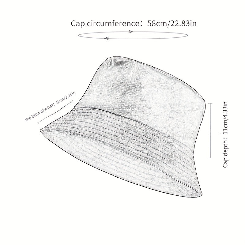 Women's Solid Knitted Bucket Hat Foldable Crochet Cloche Hat