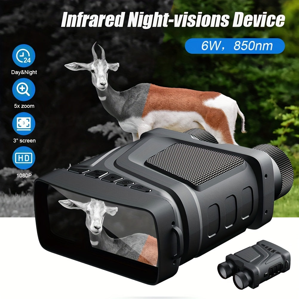 1080P Infrared Night Vision Binocular Telescope 5X Zoom