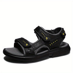 Men's Open Toe Strap Sandals Hook Loop Fastener Anti Skid Soft Sole
