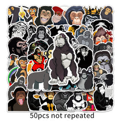 50pcs Orangutan Graffiti Stickers for Water Bottles Luggage Skateboard