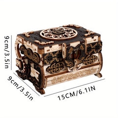 DIY Wooden Puzzle Jewelry Box with Hidden Compartments