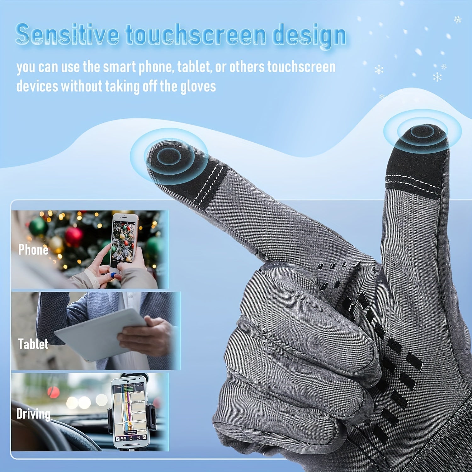 Touch Screen Running Gloves Winter Warm Glove Liners Texting Waterproof