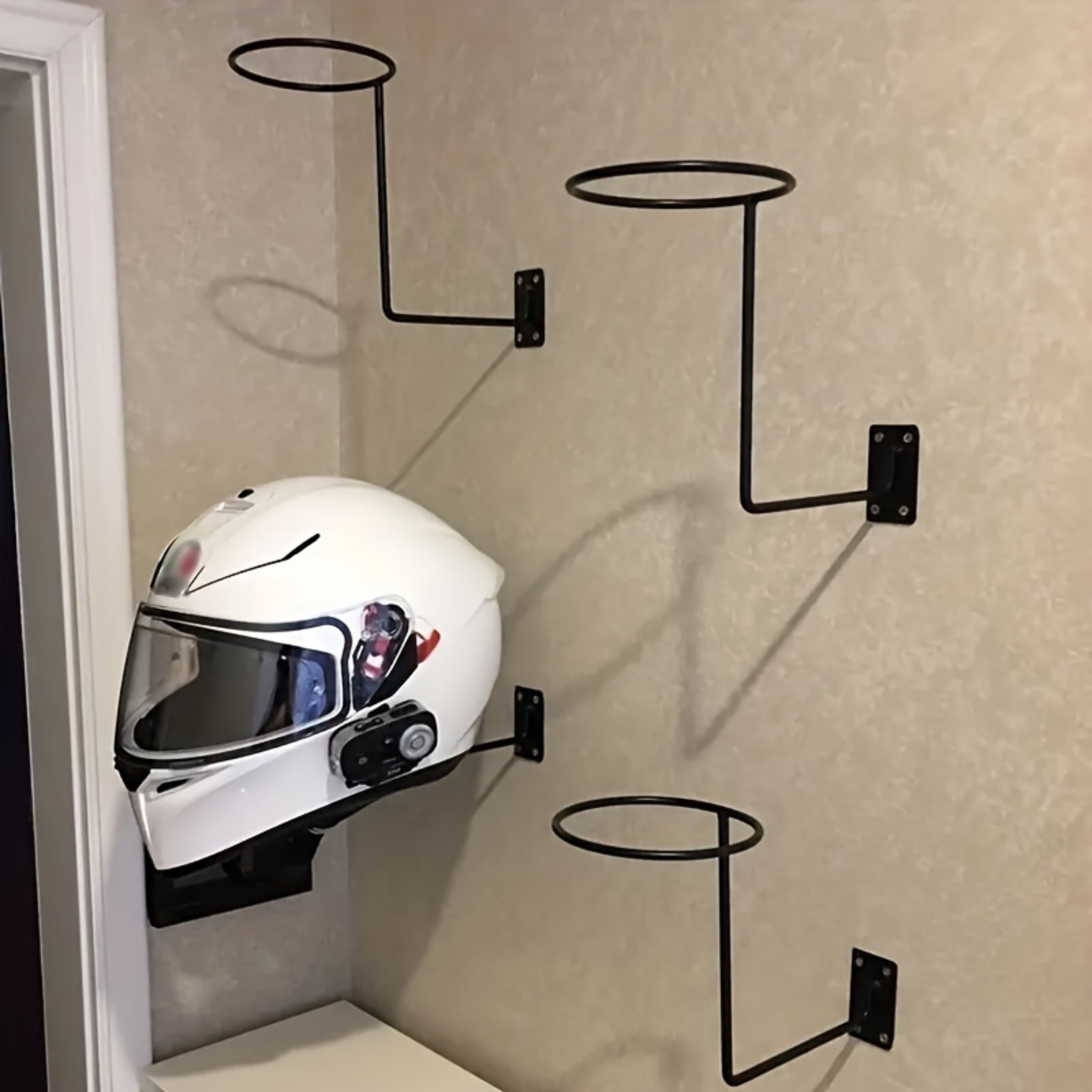 Wall Mounted Helmet Display Stand Motorcycle Helmet Holder Accessories Rack