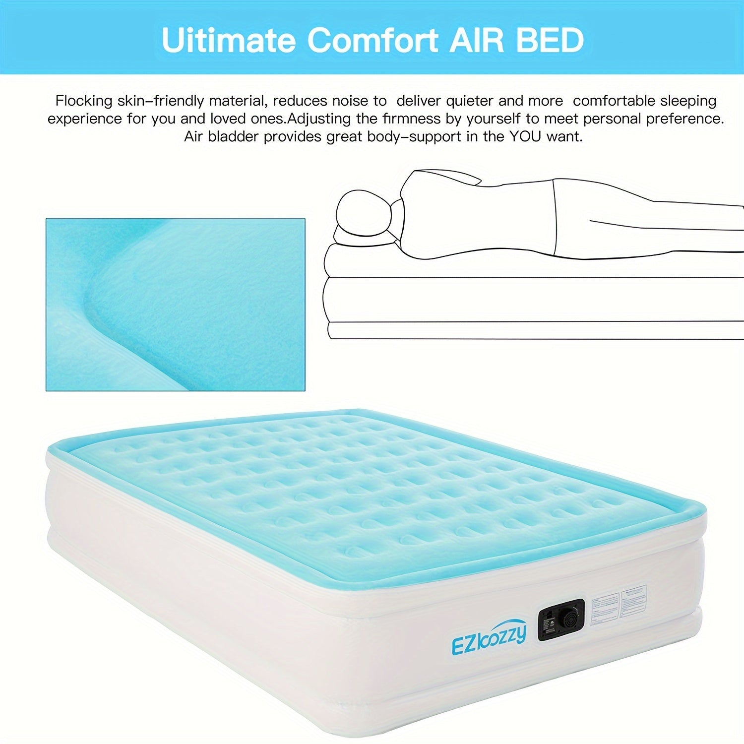 Outdoor Camping Air Mattress with Pump