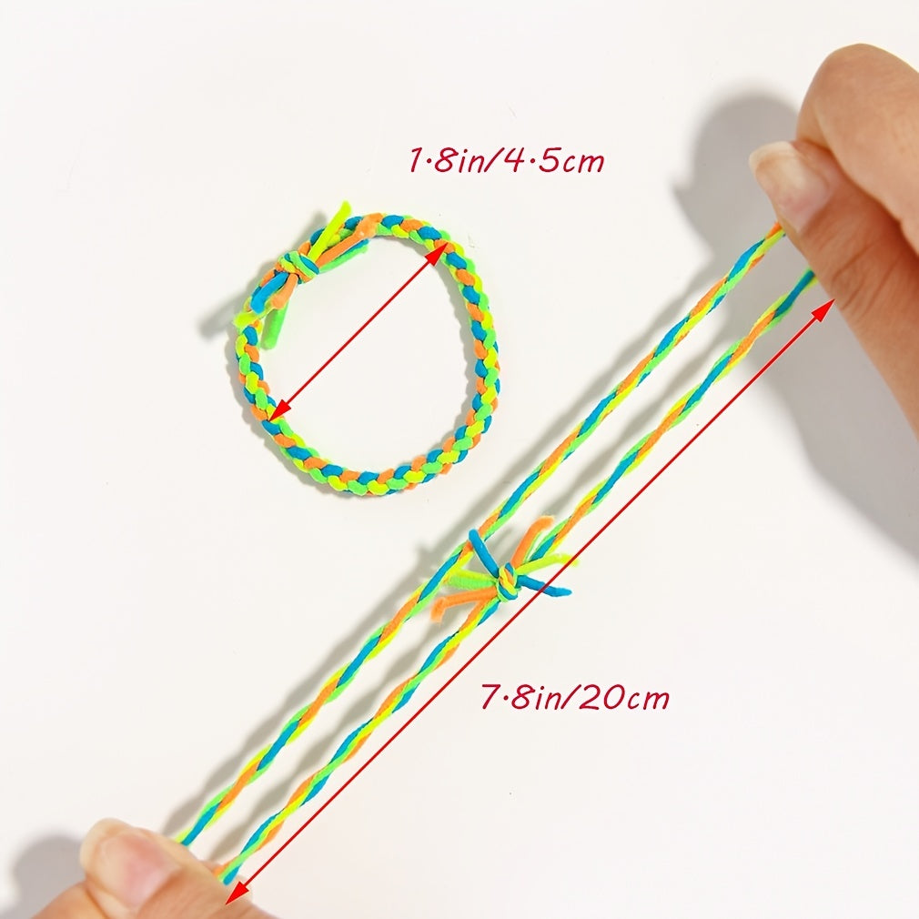 Braided Knotted Rubber Band Hair Ties 50 Pieces Set Charms Gift Birthday