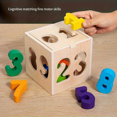 Toddler Number Shape Matching Blocks Educational Toy