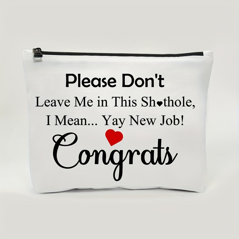 Funny Coworker Leaving Job Makeup Bag Farewell Gift