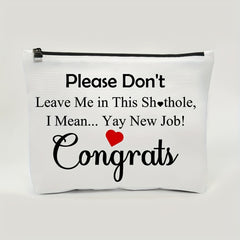 Funny Coworker Leaving Job Makeup Bag Farewell Gift