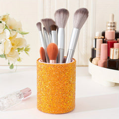 Glitter Makeup Brush Holder Sequin Decor Pencil Cup - Desk Organizer Cup