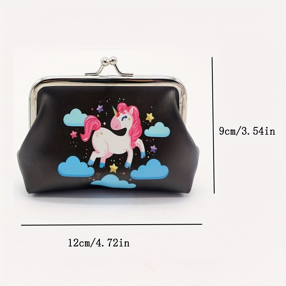 Cartoon Unicorn Coin Purse Bag Animal Pouch Key Bag Birthday Gift